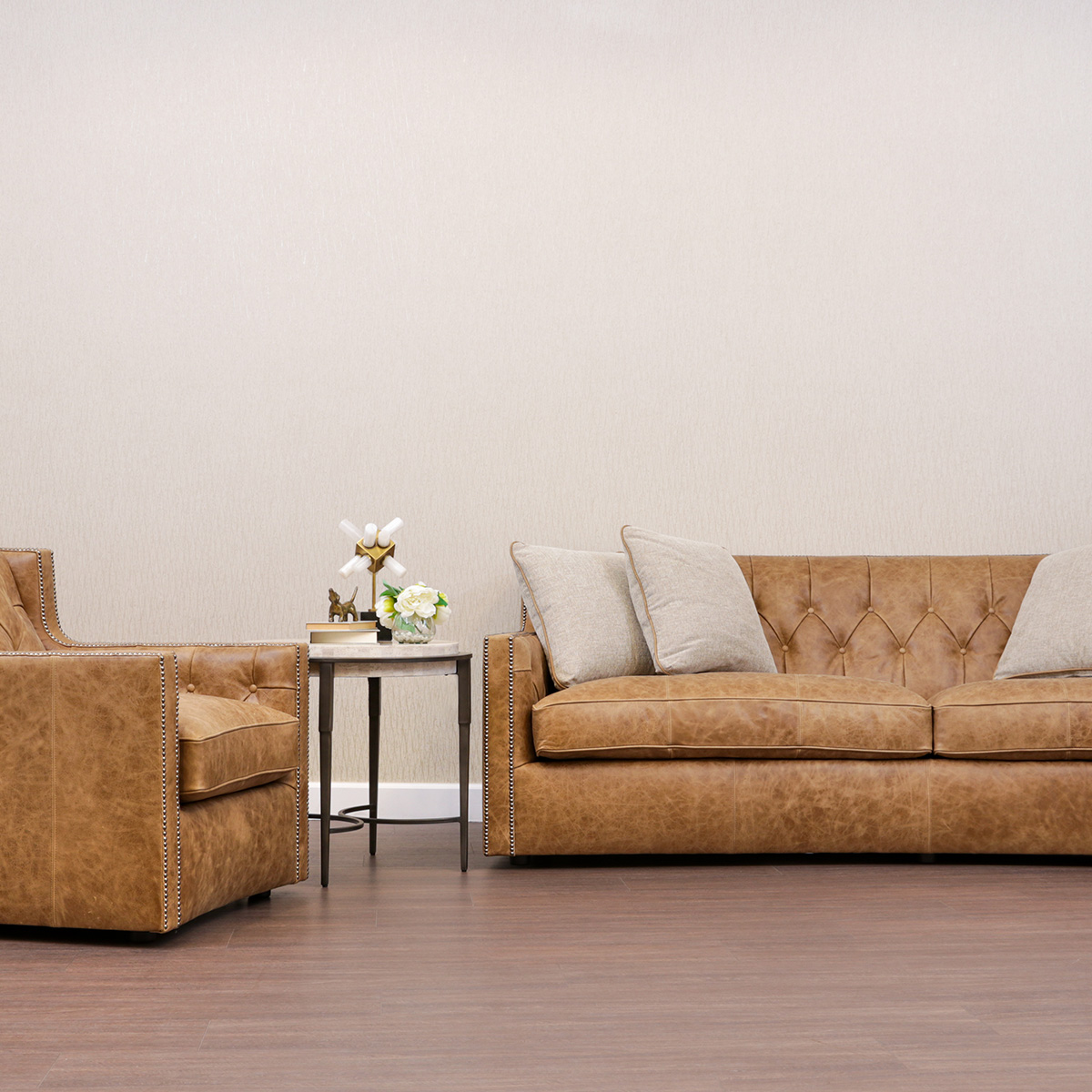 Candace brown sofa set Bernhardt