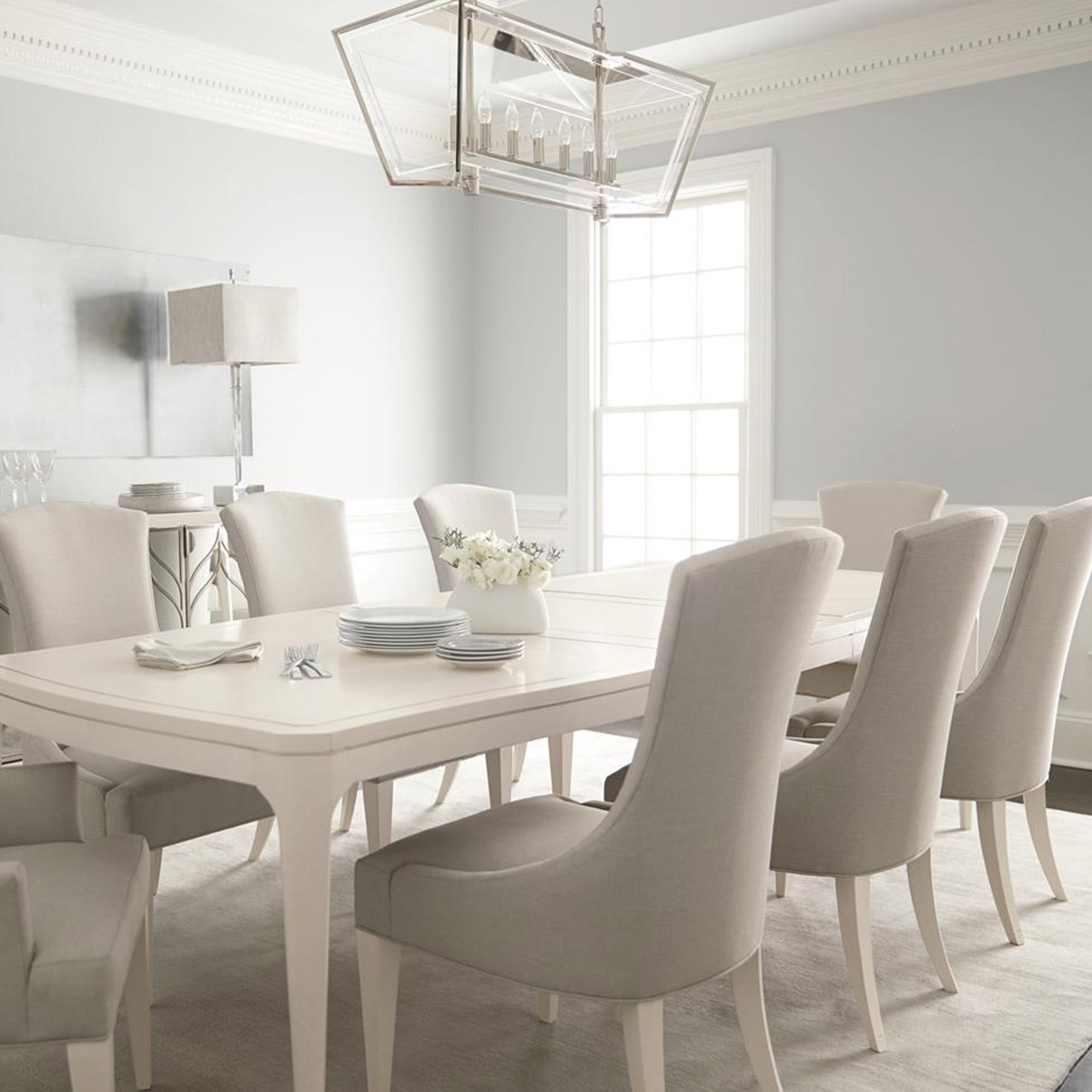 Calista grey side chair Bernhardt