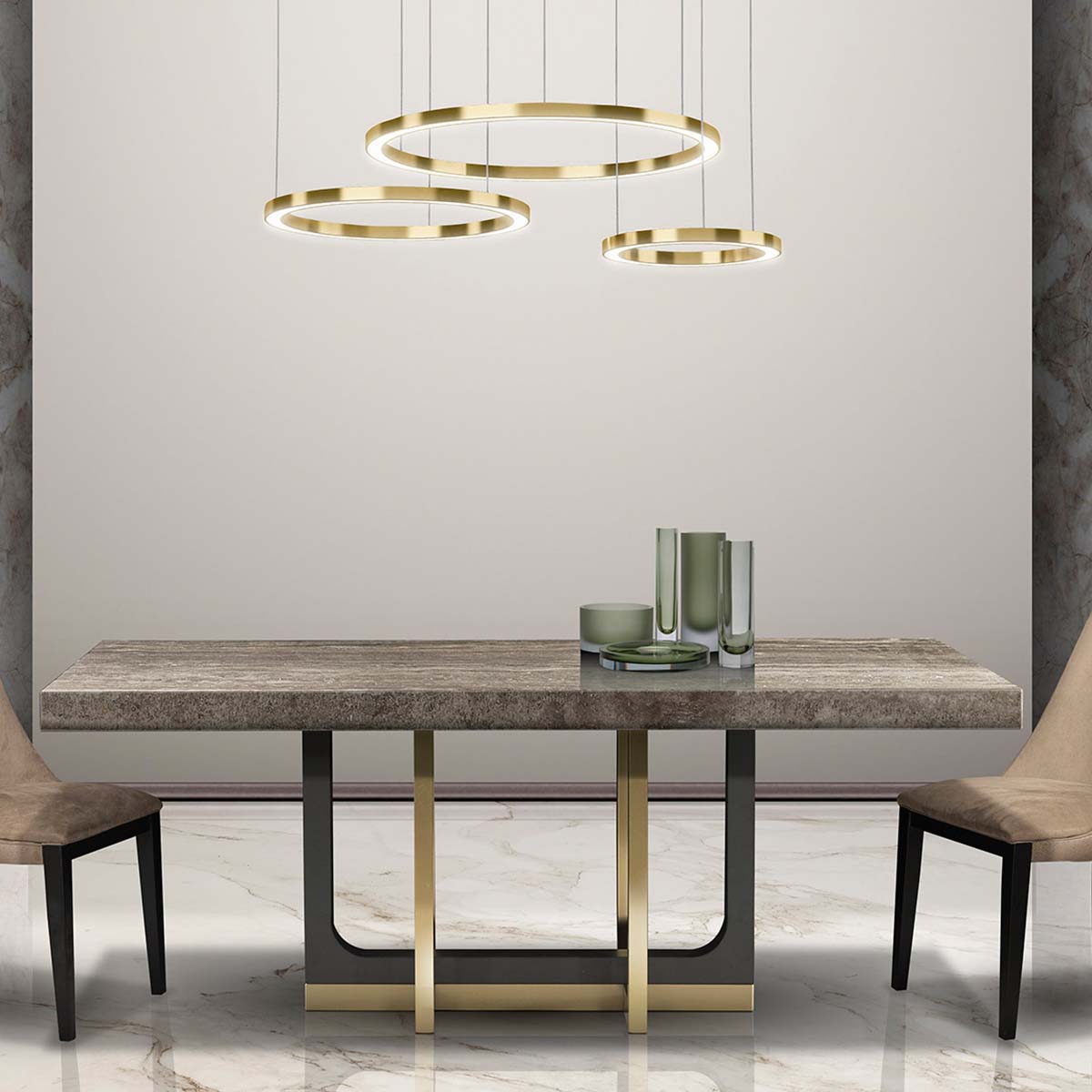 Shop Harry Grey Gold Dining Set Online in Dubai Interiors