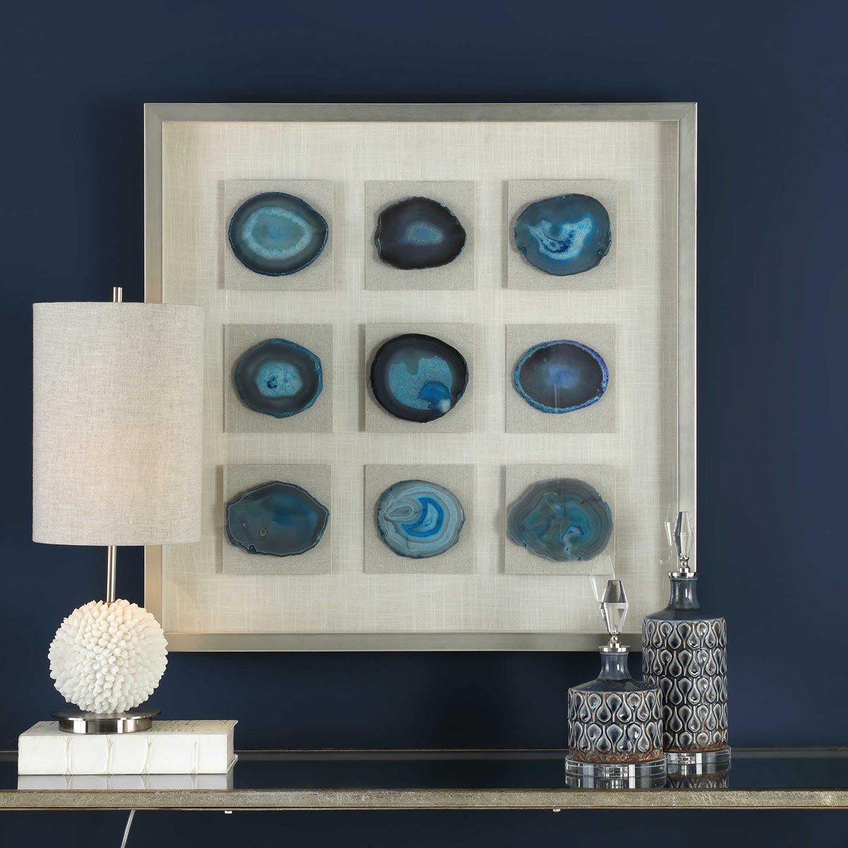 Cerulean wall decor shadow box Uttermost