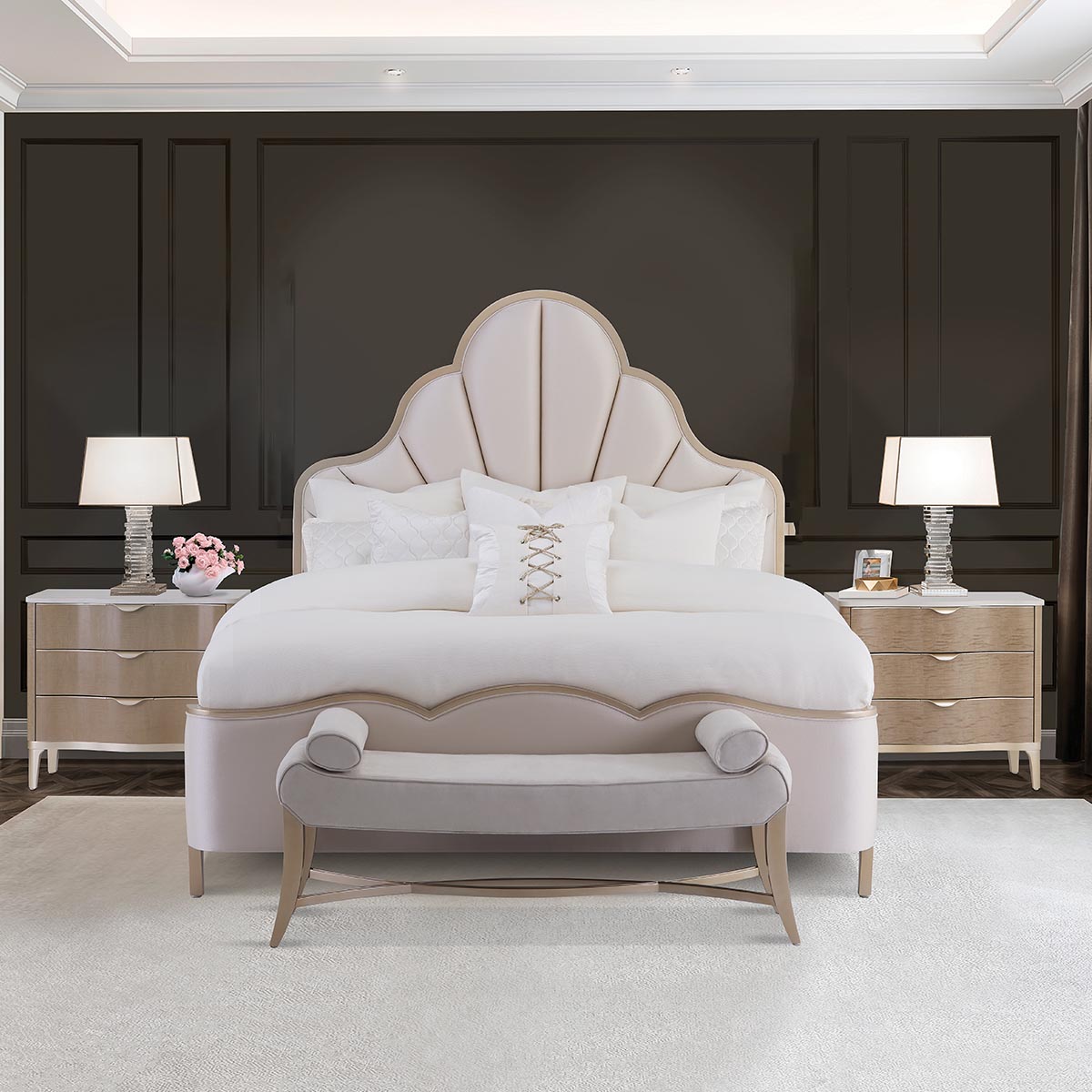 Malibu Crest Queen bedroom set- Michael Amini