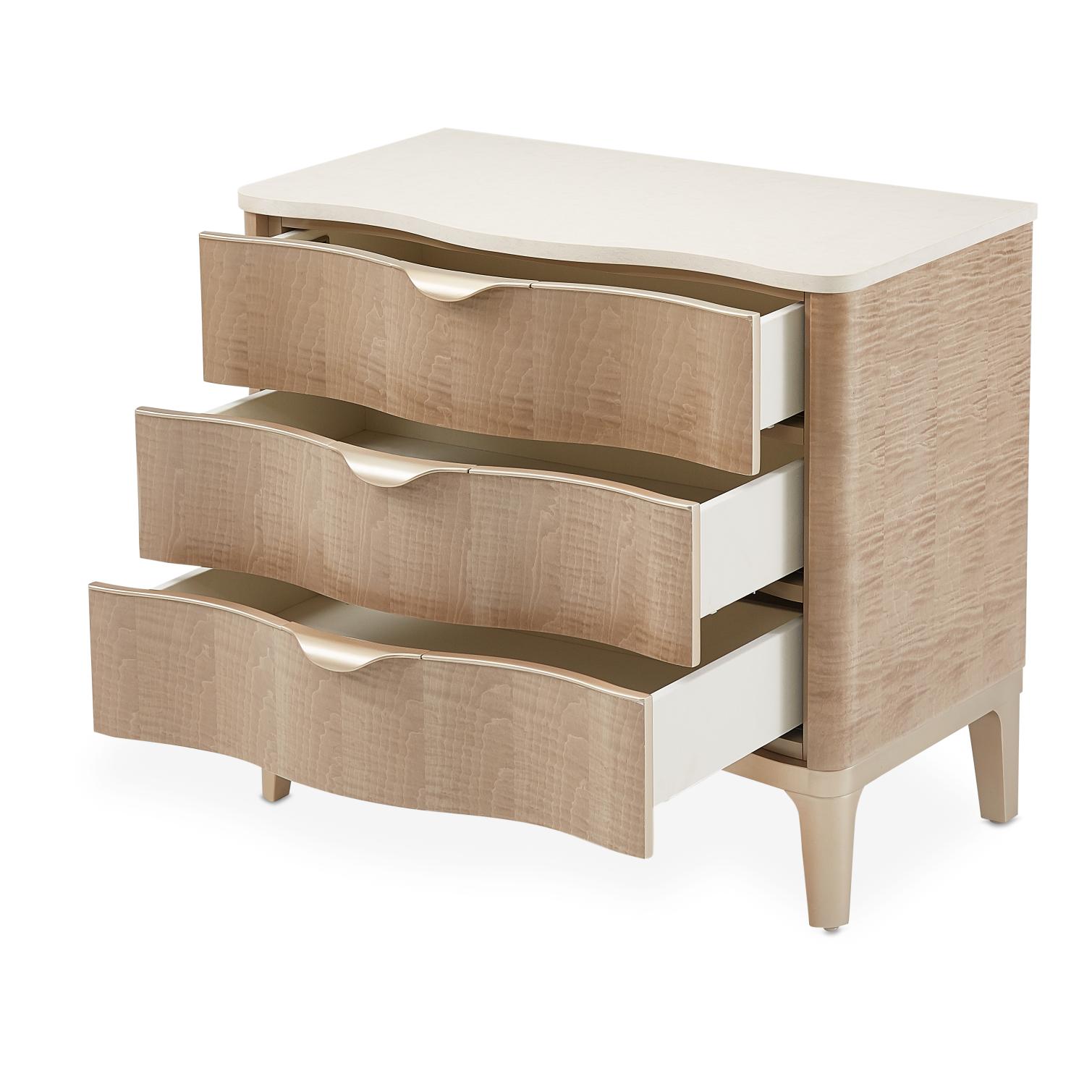Malibu crest chardonnay bedside table- Michael Amini