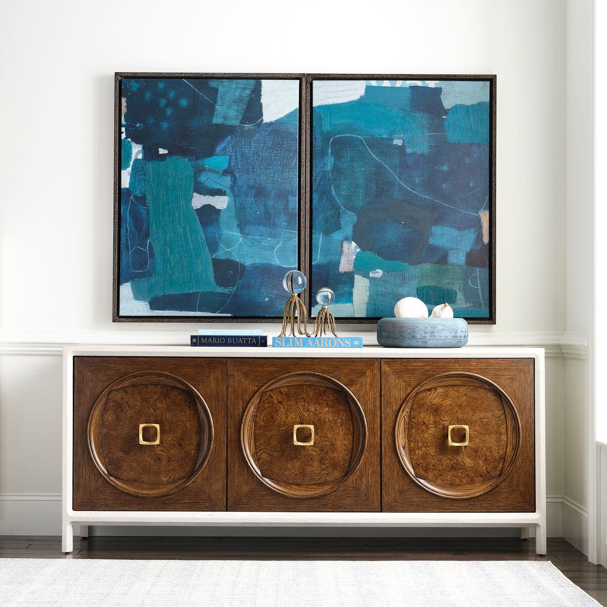 Roundabout 3 door cabinet- Uttermost