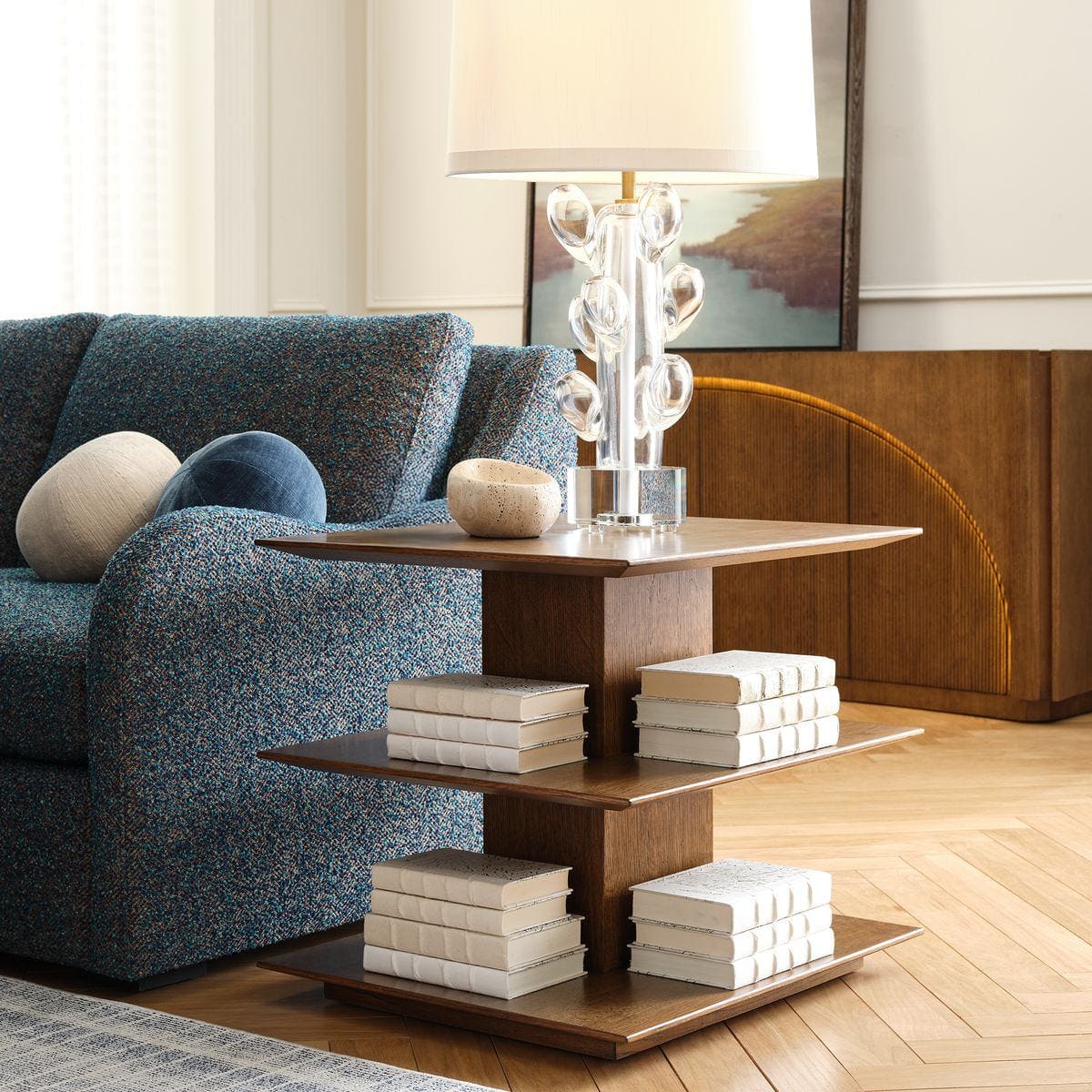 Stash it cocoa brown side table- Uttermost
