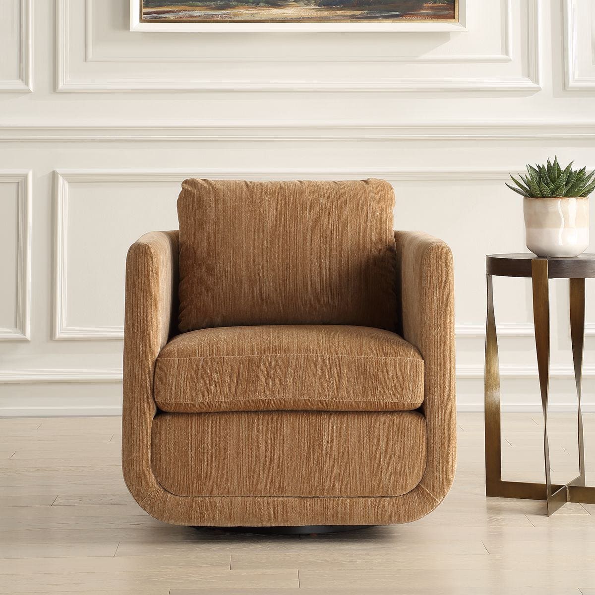 Abound ginger swivel chair- Uttermost