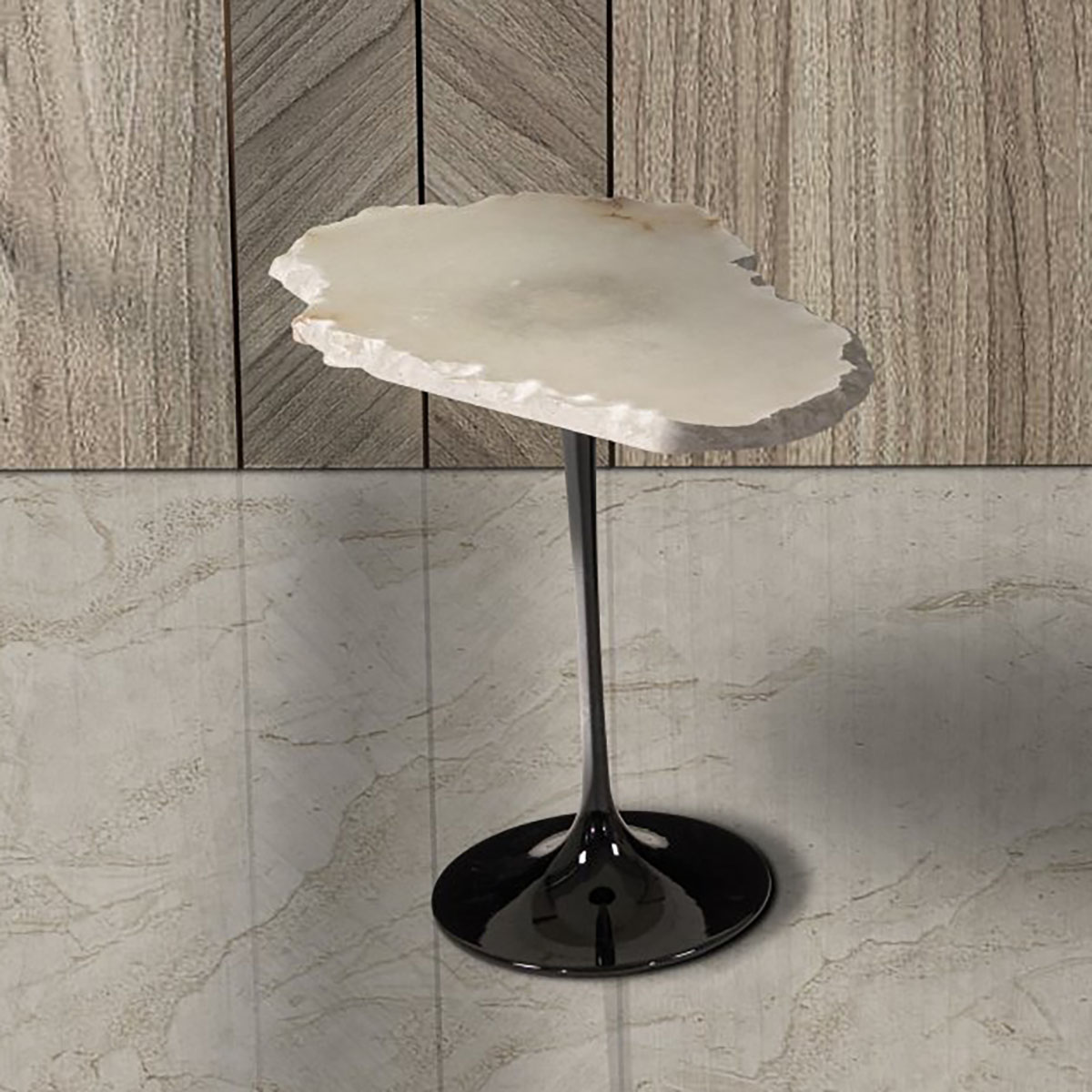 Alabaster small corner table