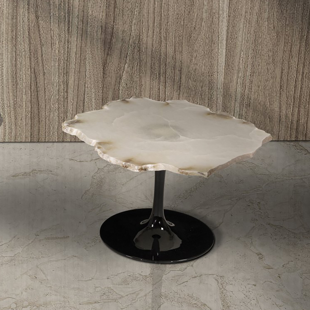 Alabaster large corner table