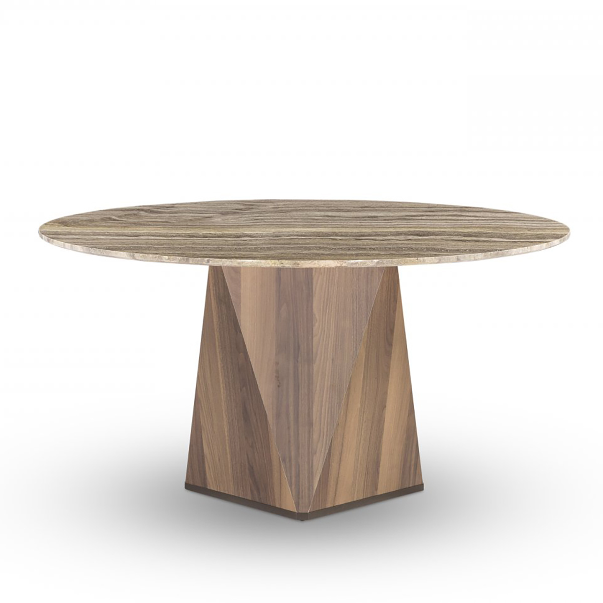 Diamond Brown Round Table - Stone International