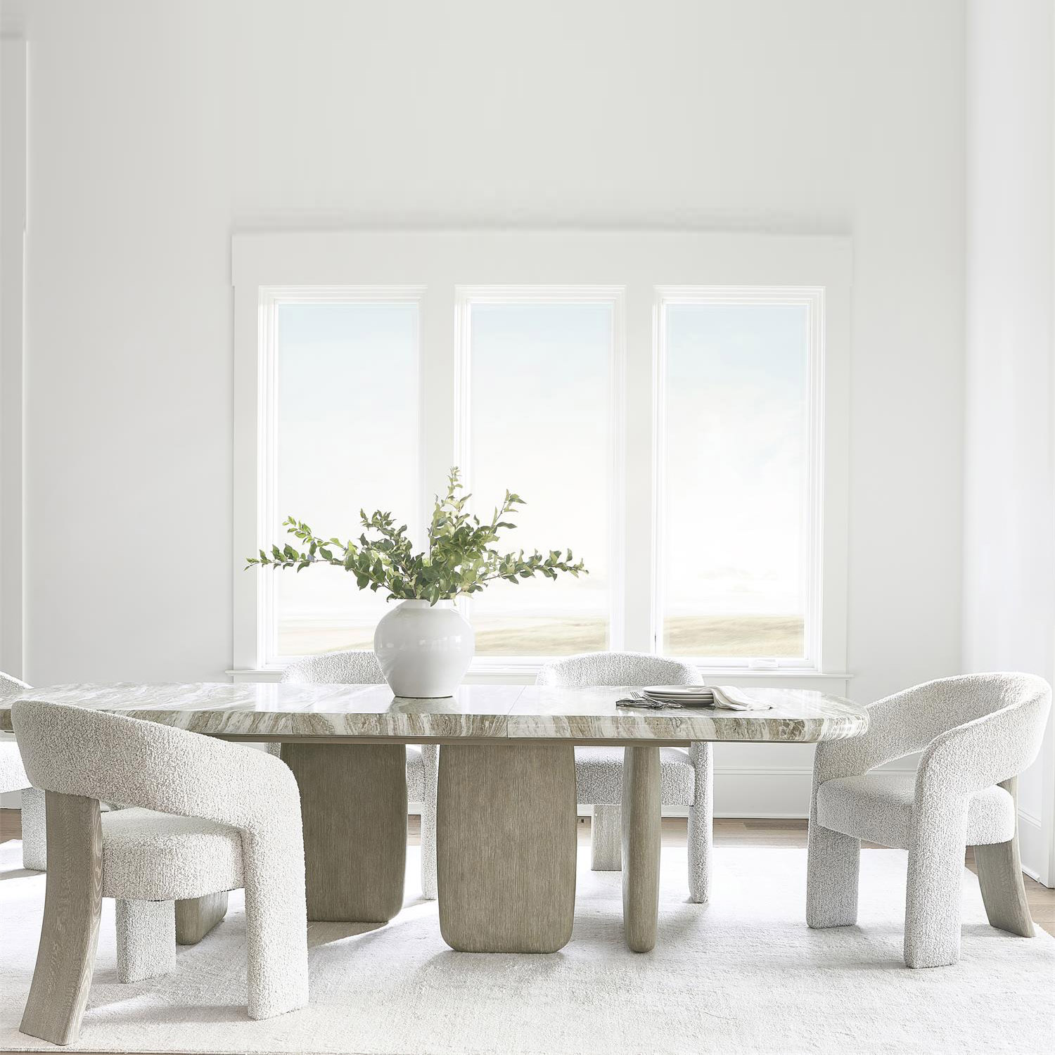 Arcadia dining table with chairs- Bernhardt