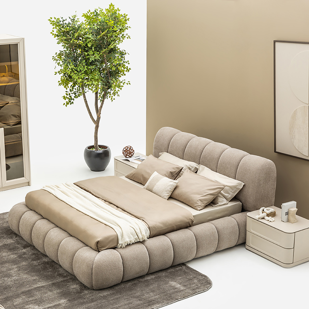 طقم سرير منجد سوهـو