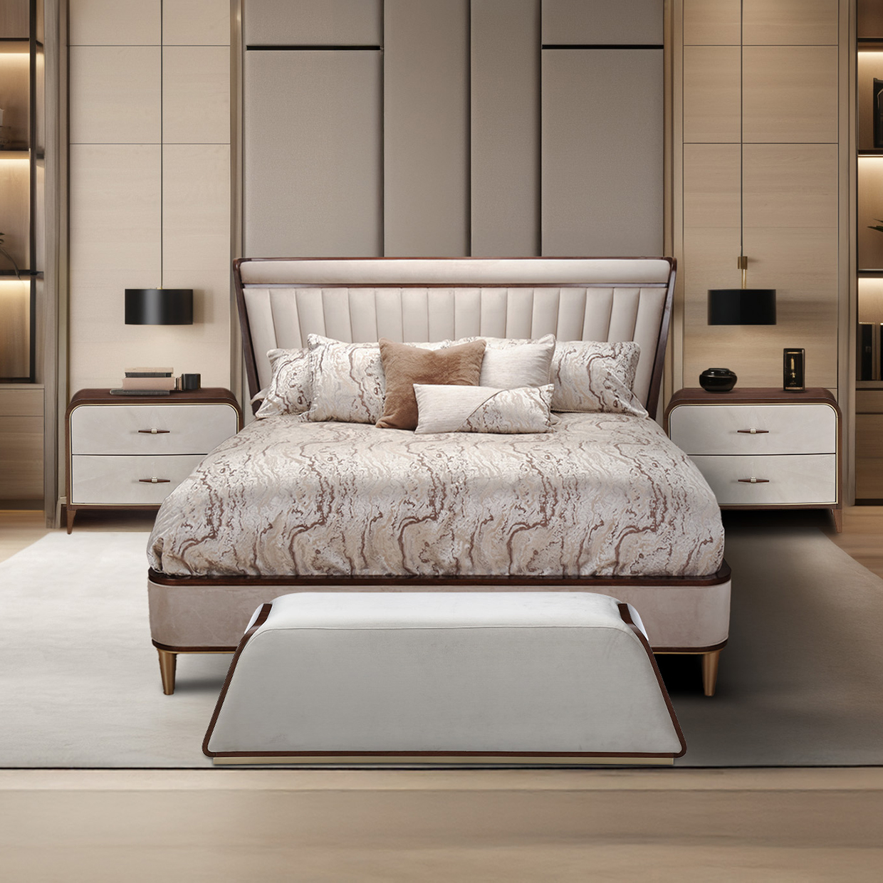 طقم سرير كبير هوستن – Michael Amini