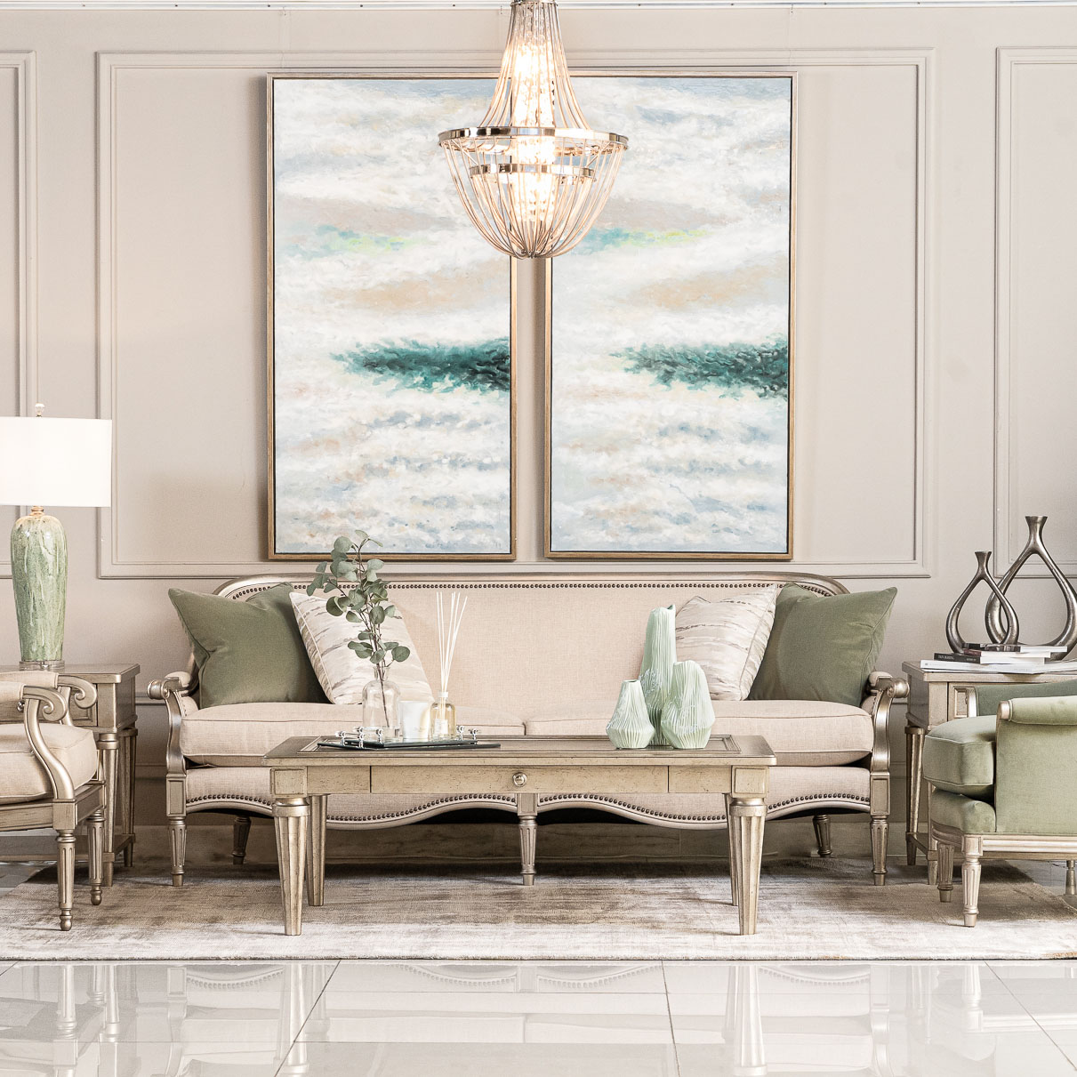 Provenance charlotte emerald grand 4-seater sofa- A.R.T Furniture