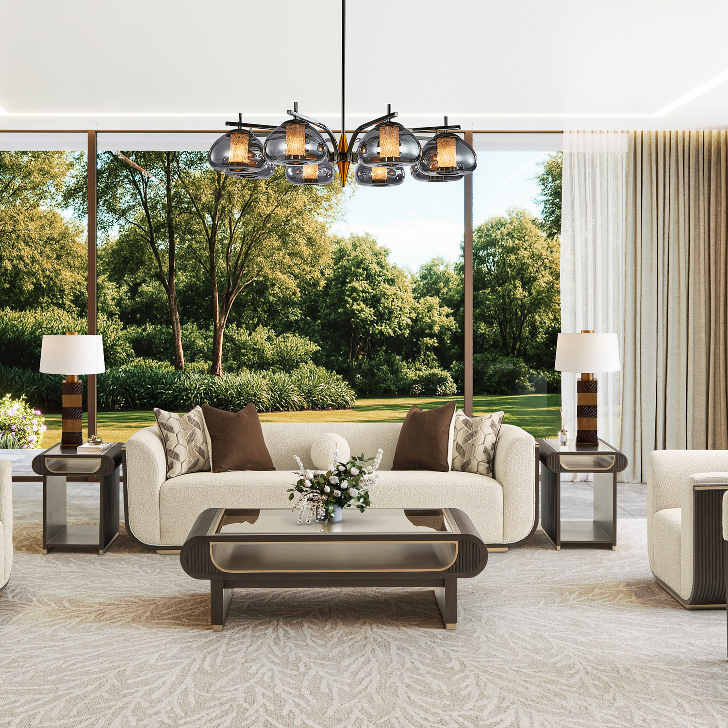 أريكة بثلاثة مقاعد من ويست كينسينغتون  - Michael Amini