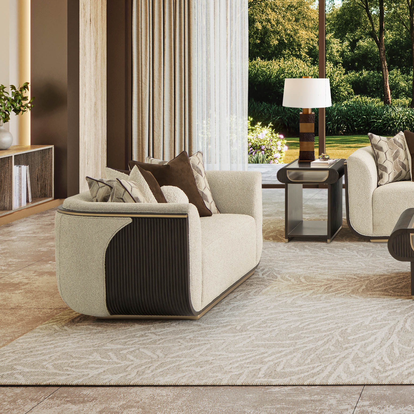 أريكة بمقعدين من ويست كينسينغتون  - Michael Amini