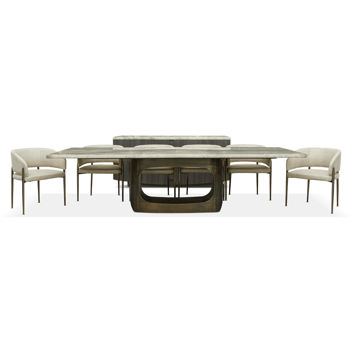 Orion dining table set- Stone International