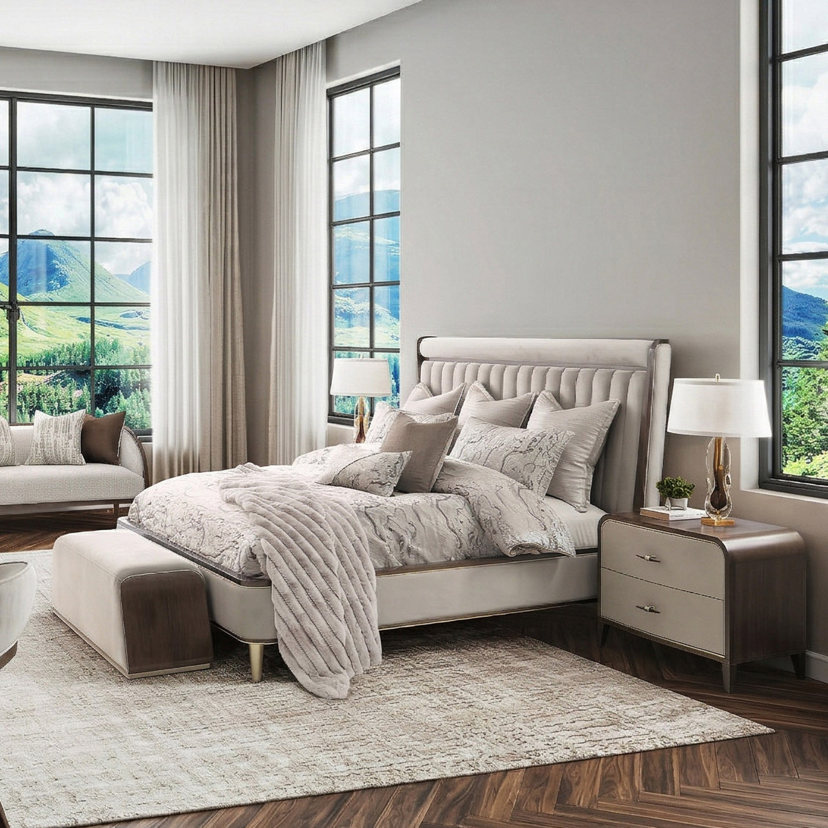 Houston king bedroom set- Michael Amini