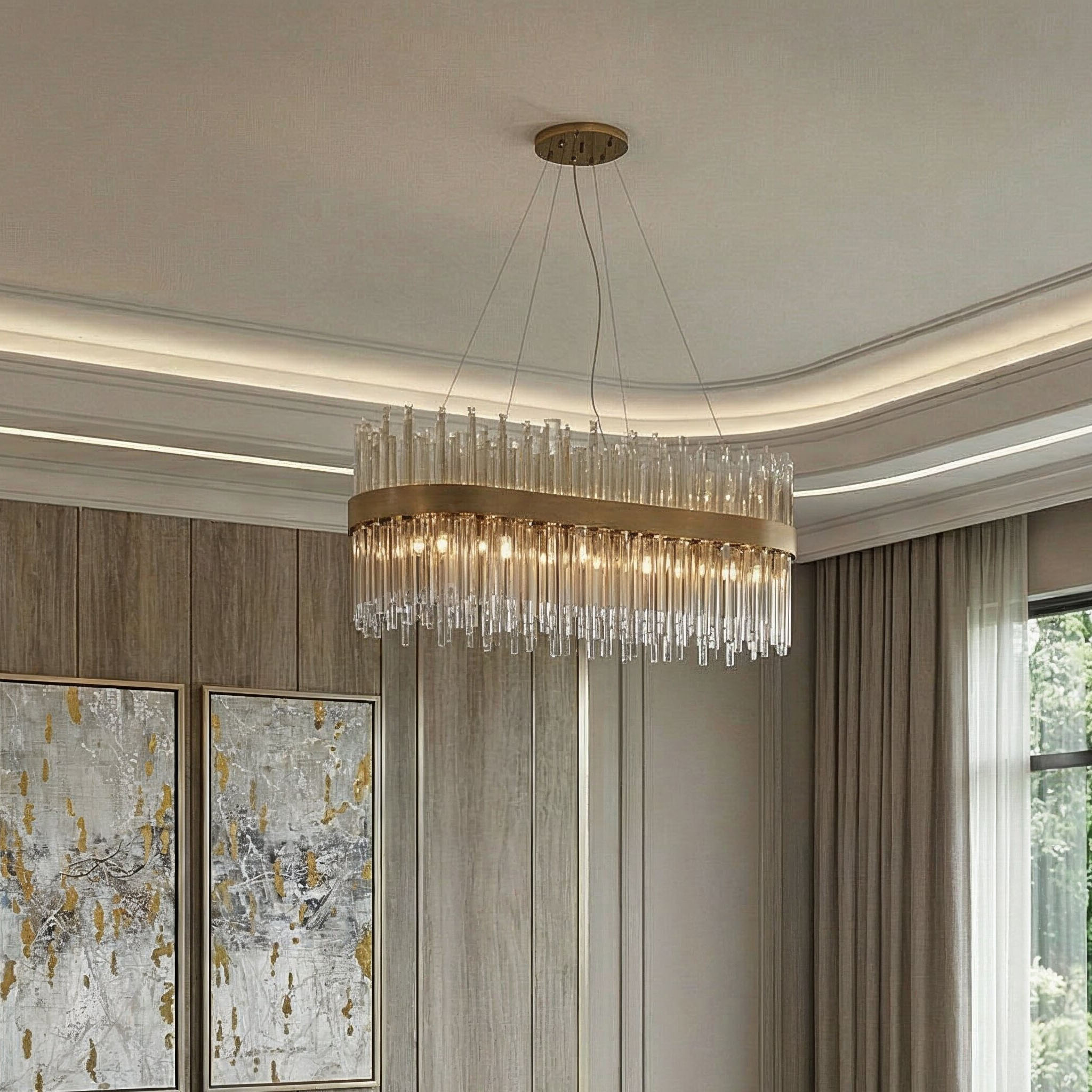 Colmar long gallery chandelier