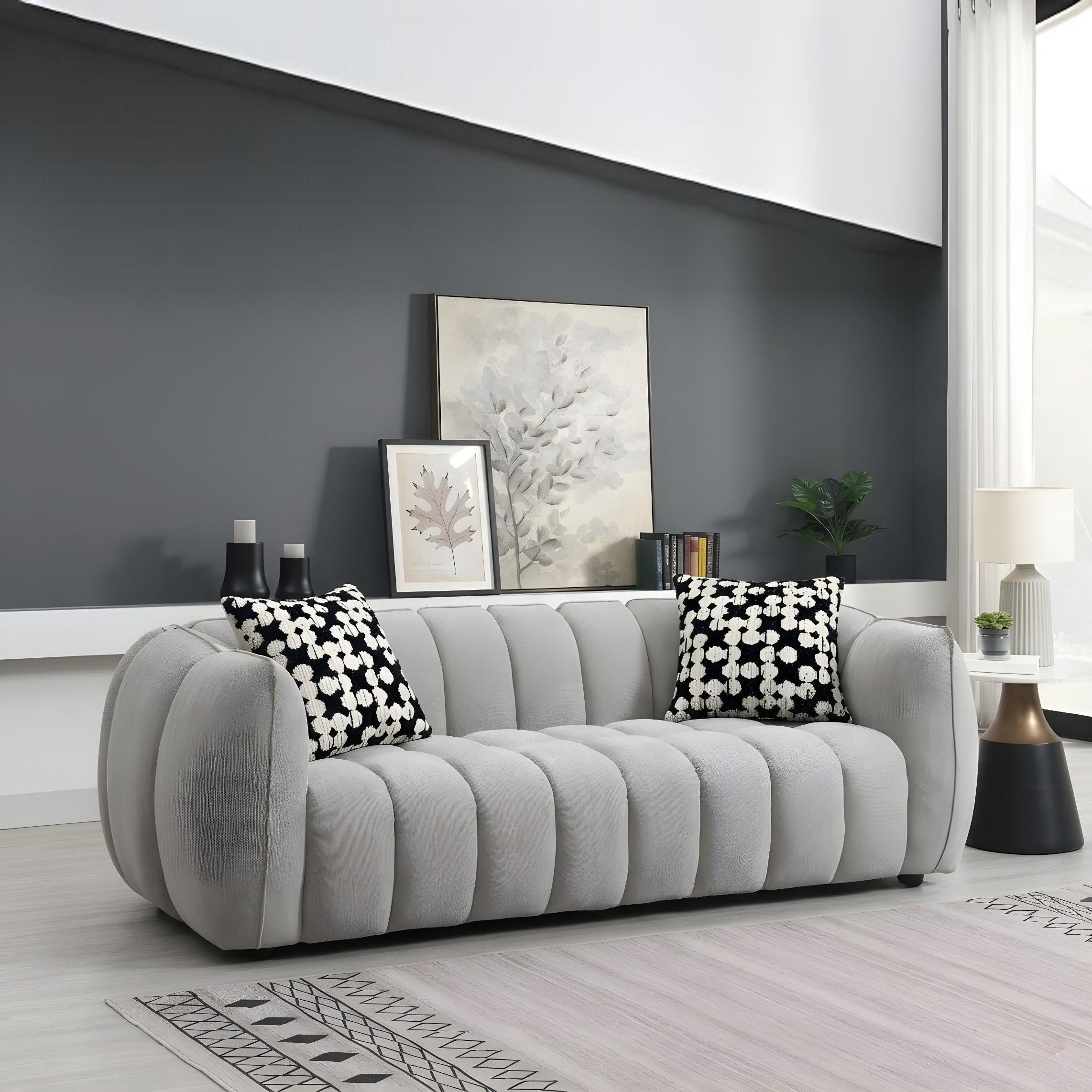 Oakcrest grey 3 seater sofa