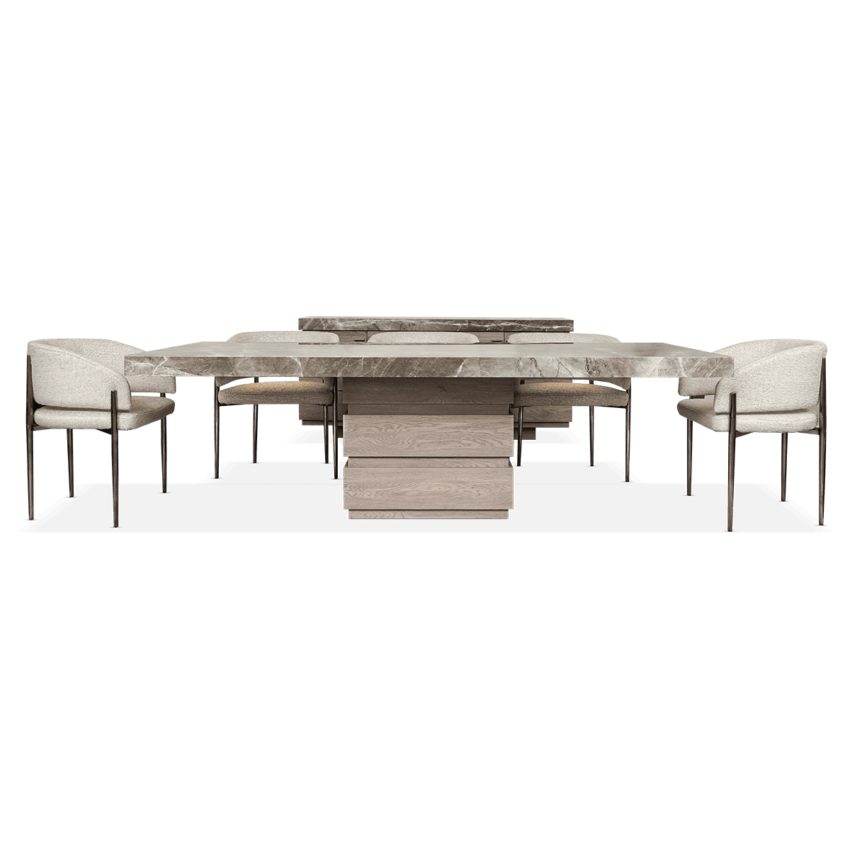 Goya dining table set- Stone International