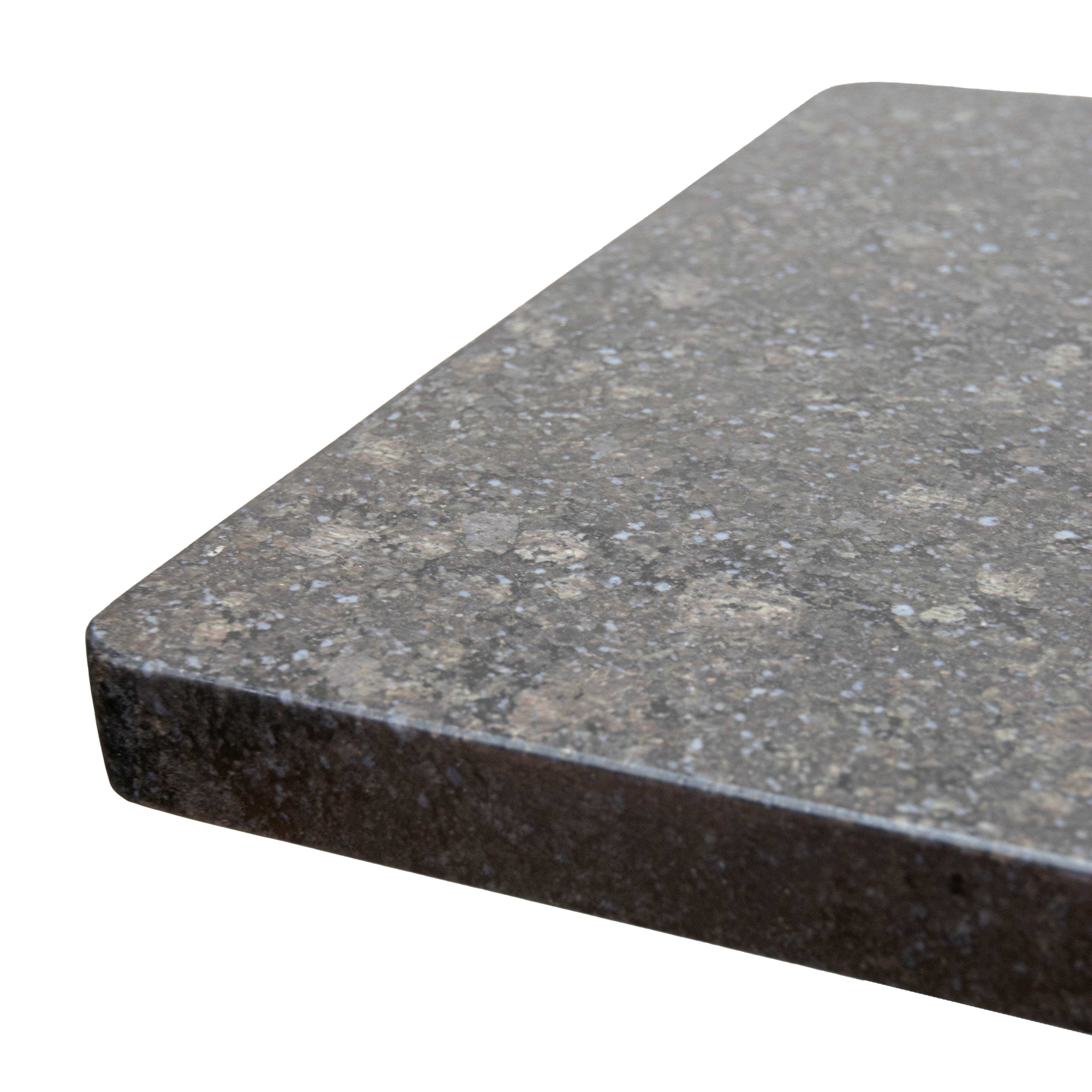 Orla brass and black granite console