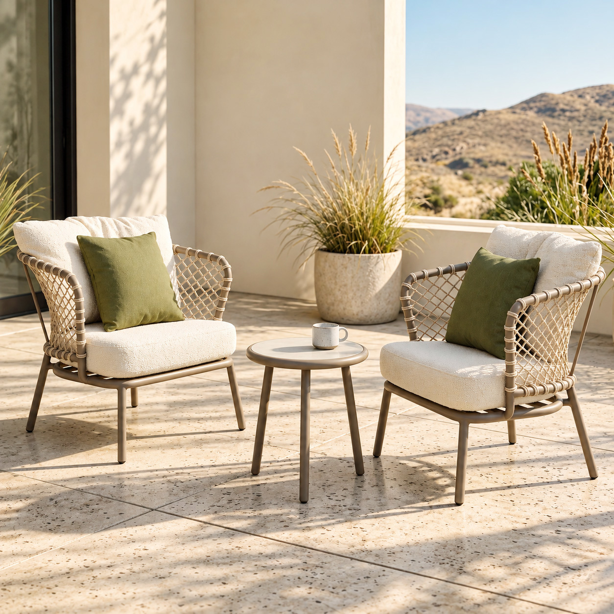 Solara outdoor corner table