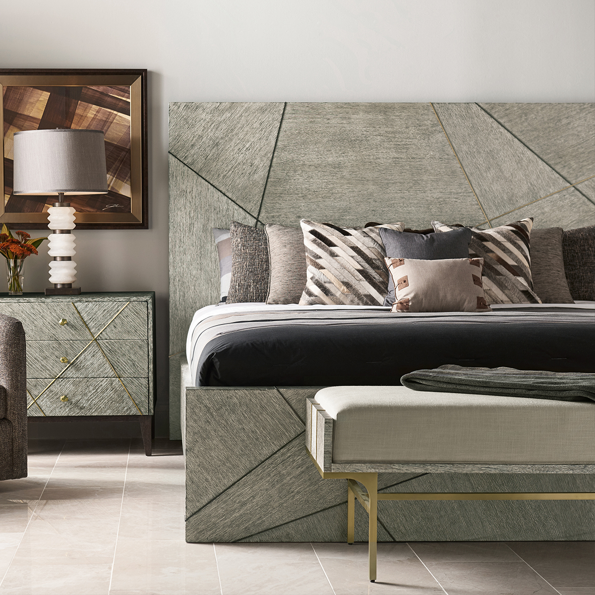 Geometric bedroom set (5 pieces) Jonathan Charles